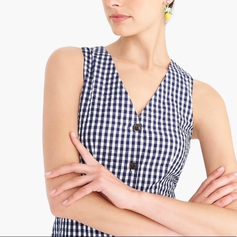 J.Crew Gingham Plaid Dress